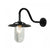 Exterior Bracket Light Swan Neck Wall Lights Original BTC Painted Black Clear Glass (100w) 