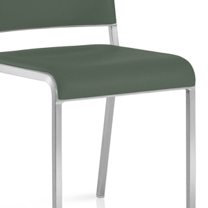 Emeco 20-06 Arm Chair Side/Dining Emeco Hand-Brushed Fabric Dark Green Seat Pad +$170 No Glides