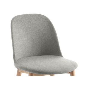 Emeco Alfi High-Back Chair Side/Dining Emeco Ash Dark Brown Fabric Kvadrat Divina Melange 0120 +$560
