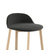 Emeco Alfi Low-Back Counter Stool Stools Emeco Natural Ash Dark Brown Fabric Kvadrat Divina Melange 0170 +$530