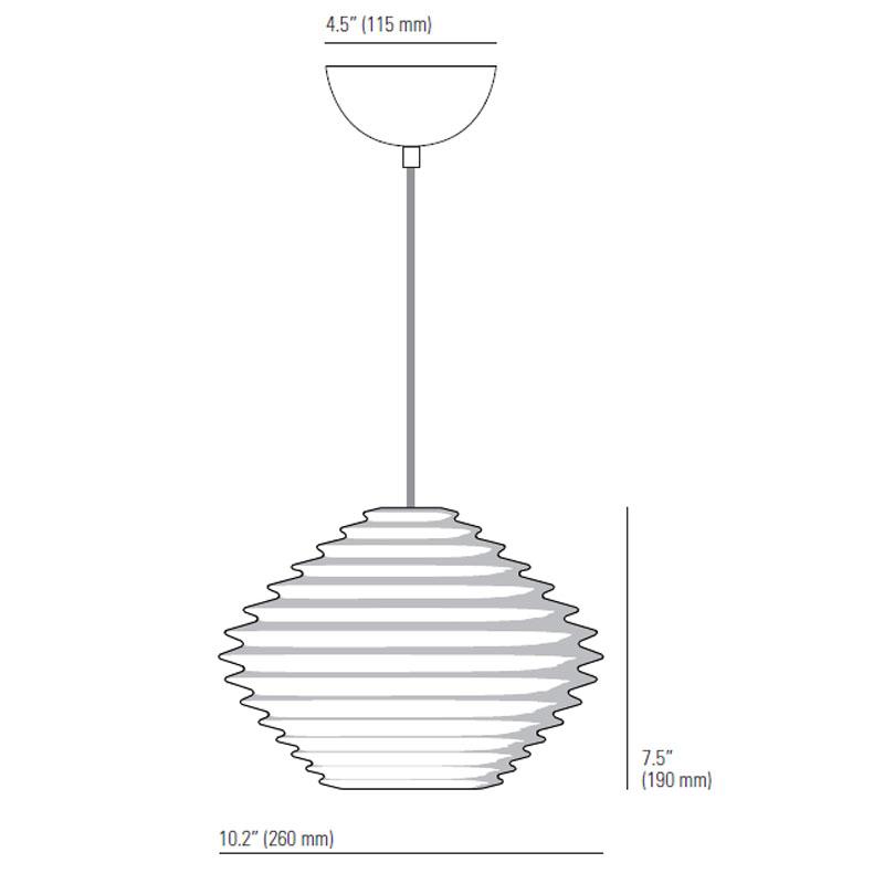 Fin Horizontal Pendant Light Pendant Lights Original BTC 