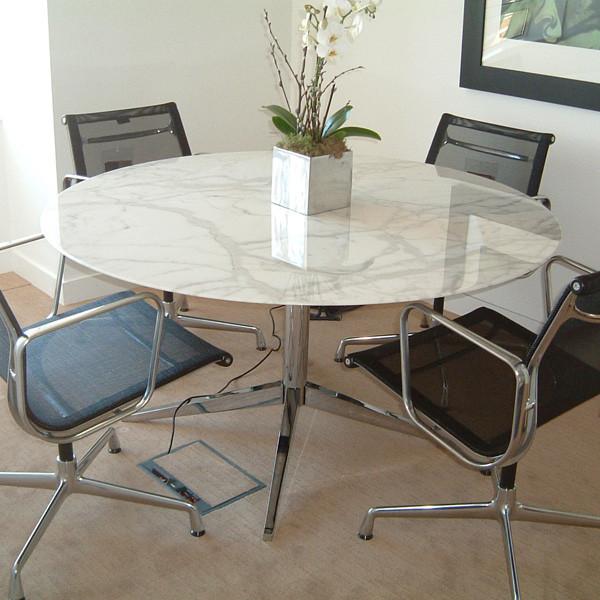 Florence Knoll 54" Round Table Dining Tables Knoll 