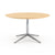 Florence Knoll 54" Round Table Dining Tables Knoll Polished chrome Natural Oak 