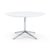 Florence Knoll 54" Round Table Dining Tables Knoll Polished chrome White Laminate 