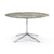 Florence Knoll 54" Round Table Dining Tables Knoll Polished chrome Grey marble, Satin finish 