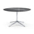 Florence Knoll 54" Round Table Dining Tables Knoll Polished chrome Grigio Marquina marble, Shiny finish 