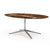 Florence Knoll 78" Oval Table Dining Tables Knoll Polished chrome Espresso marble, Shiny finish 