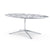 Florence Knoll 78" Oval Table Dining Tables Knoll Polished chrome Arabescato marble, Satin finish 