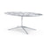 Florence Knoll 78" Oval Table Dining Tables Knoll Polished chrome Arabescato marble, Shiny finish 