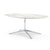 Florence Knoll 78" Oval Table Dining Tables Knoll Polished chrome Calacatta marble, Shiny finish 