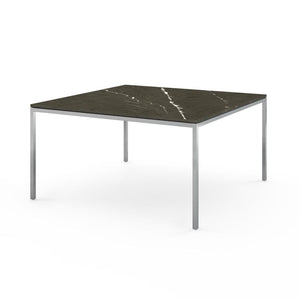 Florence Knoll Dining Table - 55" x 55" Dining Tables Knoll Grigio Marquina marble, Satin finish 