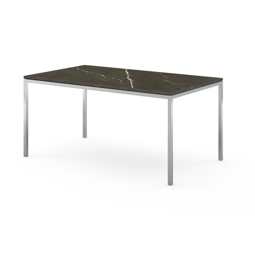 Florence Knoll Dining Table - 60" x 36" Dining Tables Knoll Grigio Marquina marble, Satin finish 