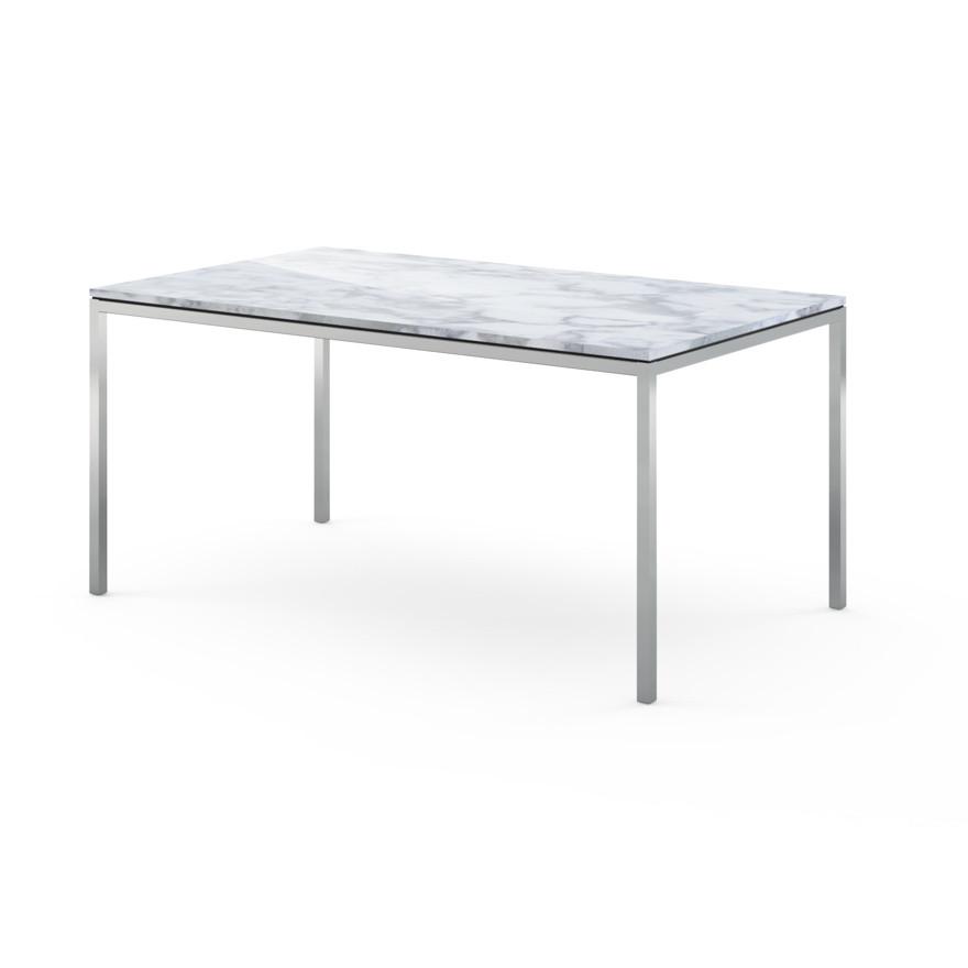 Florence Knoll Dining Table - 60" x 36" Dining Tables Knoll Arabescato marble, Shiny finish 