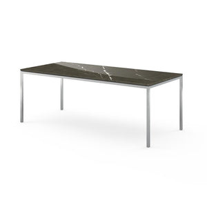 Florence Knoll Dining Table - 78" x 35" Dining Tables Knoll Grigio Marquina marble, Shiny finish 