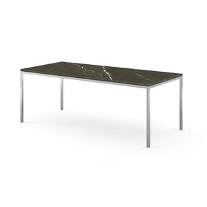 Florence Knoll Dining Table - 78" x 35" Dining Tables Knoll Grigio Marquina marble, Satin finish 