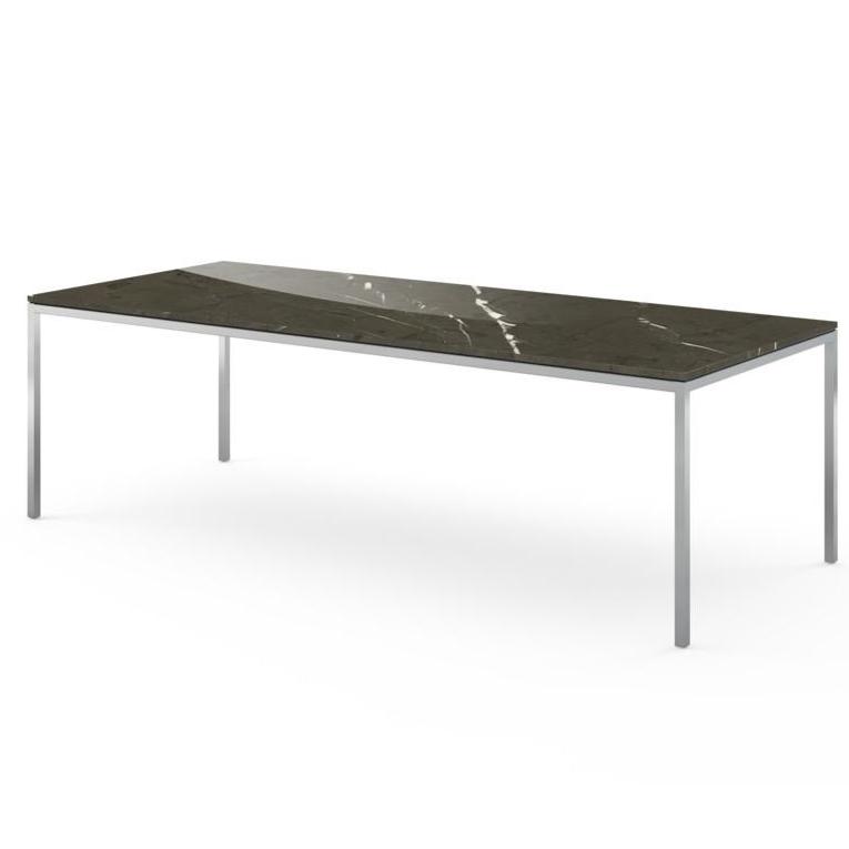 Florence Knoll Dining Table - 94" x 39" Dining Tables Knoll Grigio Marquina marble, Shiny finish 