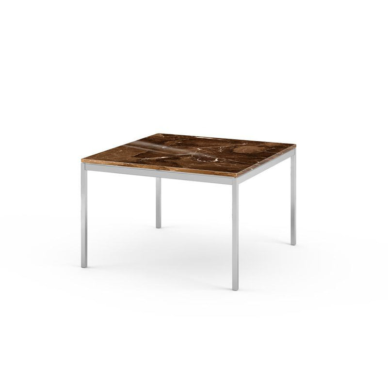 Florence Knoll Small End Table Coffee Tables Knoll Polished chrome Espresso marble, Shiny finish 