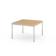 Florence Knoll Small End Table Coffee Tables Knoll Polished chrome Light Oak 