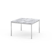 Florence Knoll Small End Table Coffee Tables Knoll Polished chrome Arabescato marble, Satin finish 