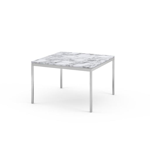Florence Knoll Small End Table Coffee Tables Knoll Polished chrome Arabescato marble, Satin finish 