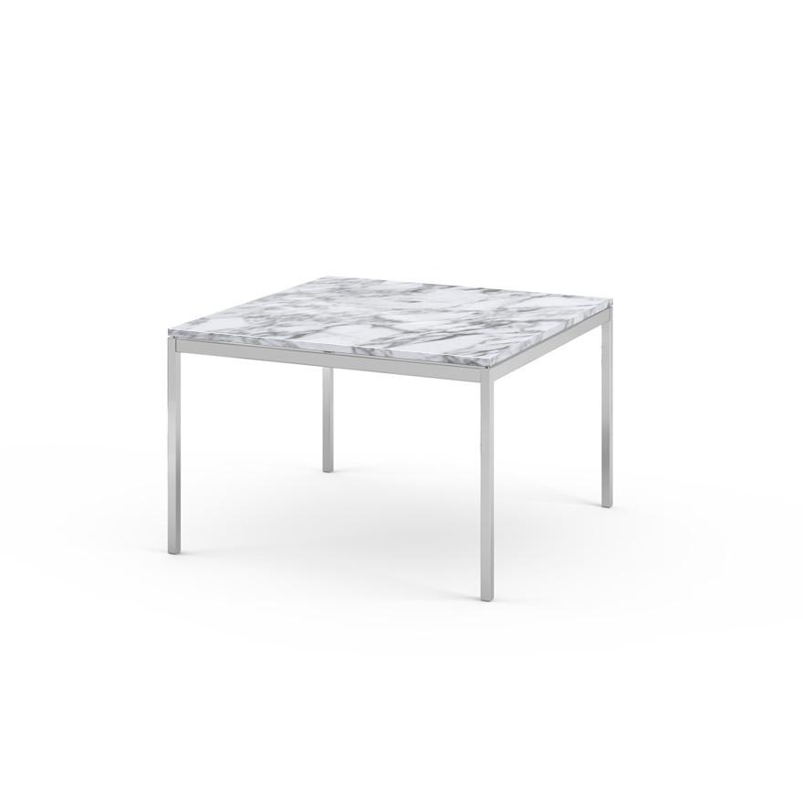 Florence Knoll Small End Table Coffee Tables Knoll Polished chrome Arabescato marble, Shiny finish 