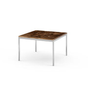 Florence Knoll Small End Table Coffee Tables Knoll Polished chrome Espresso marble, Satin finish 