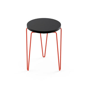 Florence Knoll Hairpin™ Stacking Table table Knoll Laminate - Black Painted Steel - Red 