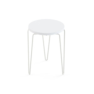 Florence Knoll Hairpin™ Stacking Table table Knoll Laminate - White Painted Steel - White 