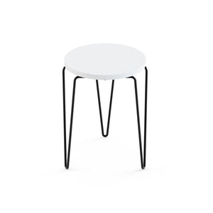 Florence Knoll Hairpin™ Stacking Table table Knoll Laminate - White Painted Steel - Black 
