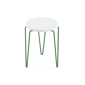 Florence Knoll Hairpin™ Stacking Table table Knoll Laminate - White Painted Steel - Green 