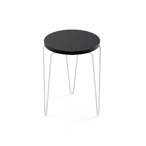 Florence Knoll Hairpin™ Stacking Table table Knoll Laminate - Black Painted Steel - White 