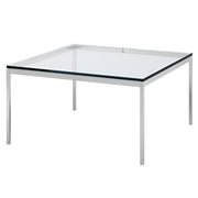 Florence Knoll Large End Table side/end table Knoll Polished chrome Clear Glass 