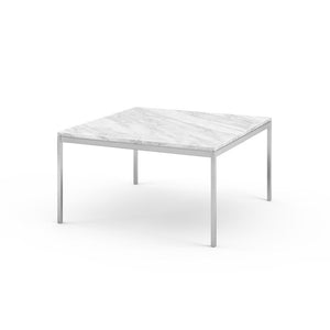 Florence Knoll Large End Table side/end table Knoll Polished chrome Carrara marble, Satin finish 