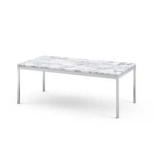 Florence Knoll Rectangular Coffee Table Coffee Tables Knoll polished chrome Arabescato marble, Shiny finish 