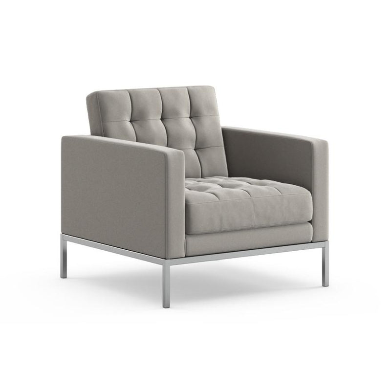 Florence Knoll Relaxed Lounge Chair lounge chair Knoll Ultrasuede - Silver 