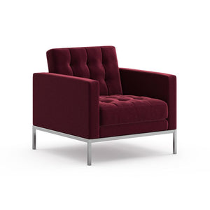 Florence Knoll Relaxed Lounge Chair lounge chair Knoll Knoll Velvet - Wine 