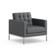 Florence Knoll Relaxed Lounge Chair lounge chair Knoll Prairie Leather - Sterling 
