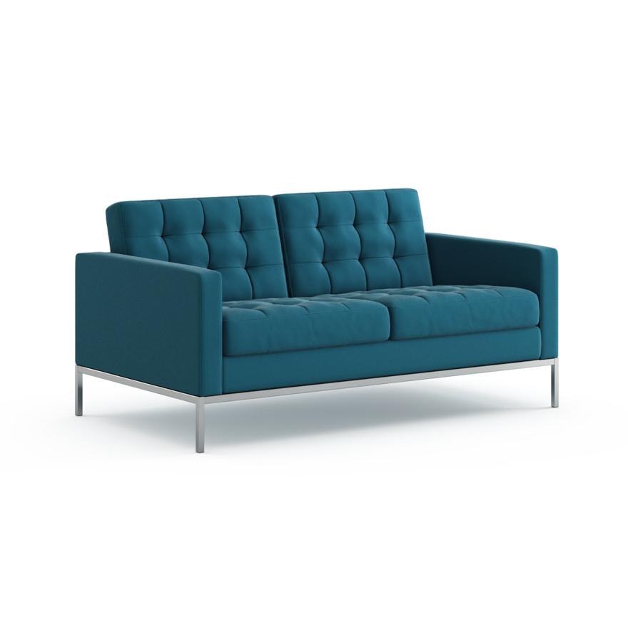 Florence Knoll Relaxed Settee sofa Knoll Ultrasuede - Alpine 