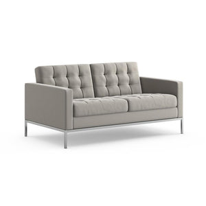 Florence Knoll Relaxed Settee sofa Knoll Ultrasuede - Silver 