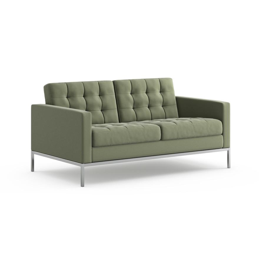 Florence Knoll Relaxed Settee sofa Knoll Knoll Velvet - Sage 