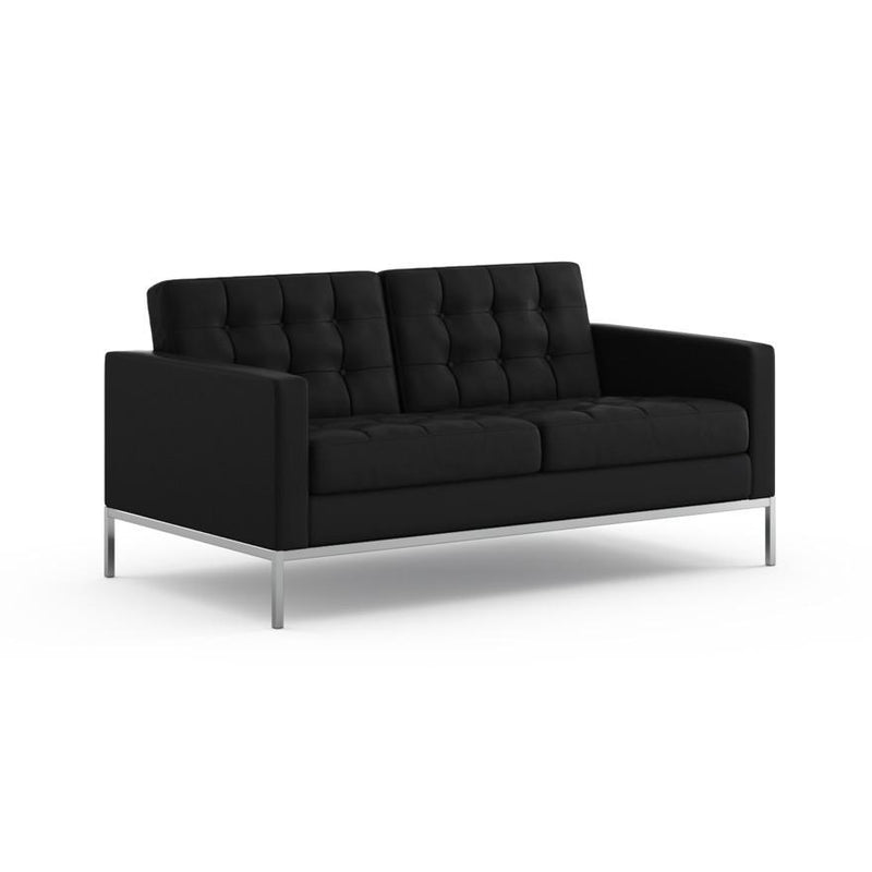 Florence Knoll Relaxed Settee sofa Knoll Prairie Leather - Bison 
