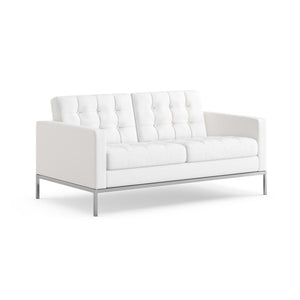 Florence Knoll Relaxed Settee sofa Knoll Volo Leather - White 