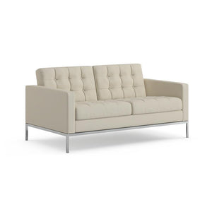 Florence Knoll Relaxed Settee sofa Knoll Volo Leather - Parchment 