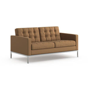 Florence Knoll Relaxed Settee sofa Knoll Volo Leather - Tan 
