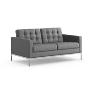 Florence Knoll Relaxed Settee sofa Knoll Volo Leather - Cadet 