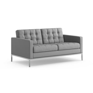 Florence Knoll Relaxed Settee sofa Knoll Acqua Leather - Aquitania 