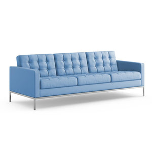 Florence Knoll Relaxed Sofa sofa Knoll Acqua Leather - Blue Marlin 