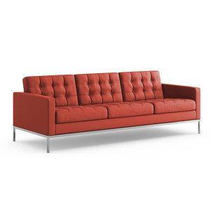 Florence Knoll Relaxed Sofa sofa Knoll Acqua Leather - Coral Sea 