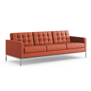 Florence Knoll Relaxed Sofa sofa Knoll Sabrina Leather - Nasturtium 