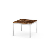 Florence Knoll Square Coffee Table Coffee Tables Knoll polished chrome Espresso marble, Shiny finish 